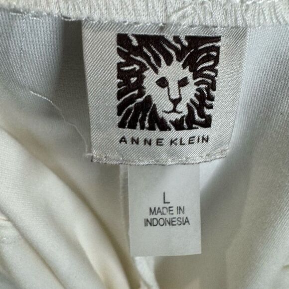 Anne Klein white career skirt with black panels and piping NWT size large - Picture 8 of 10